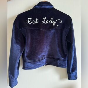 Miss Patina Jacket, Blue velvet, S